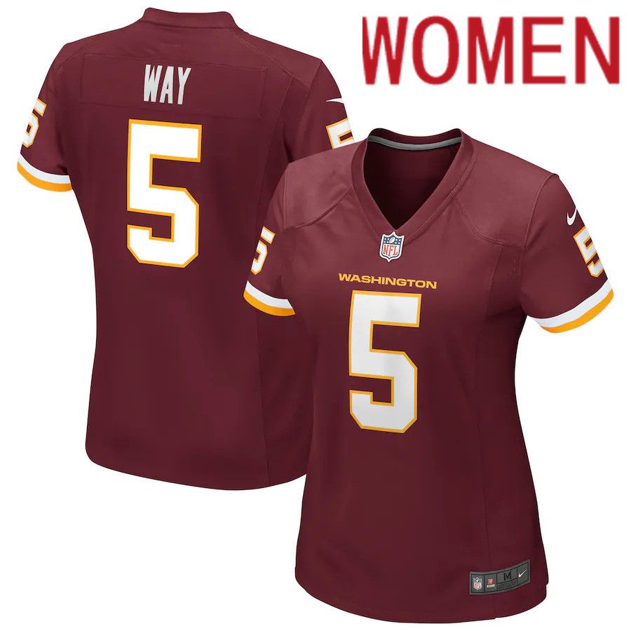 Women Washington Redskins 5 Tress Way Nike Burgundy Game Player NFL Jersey